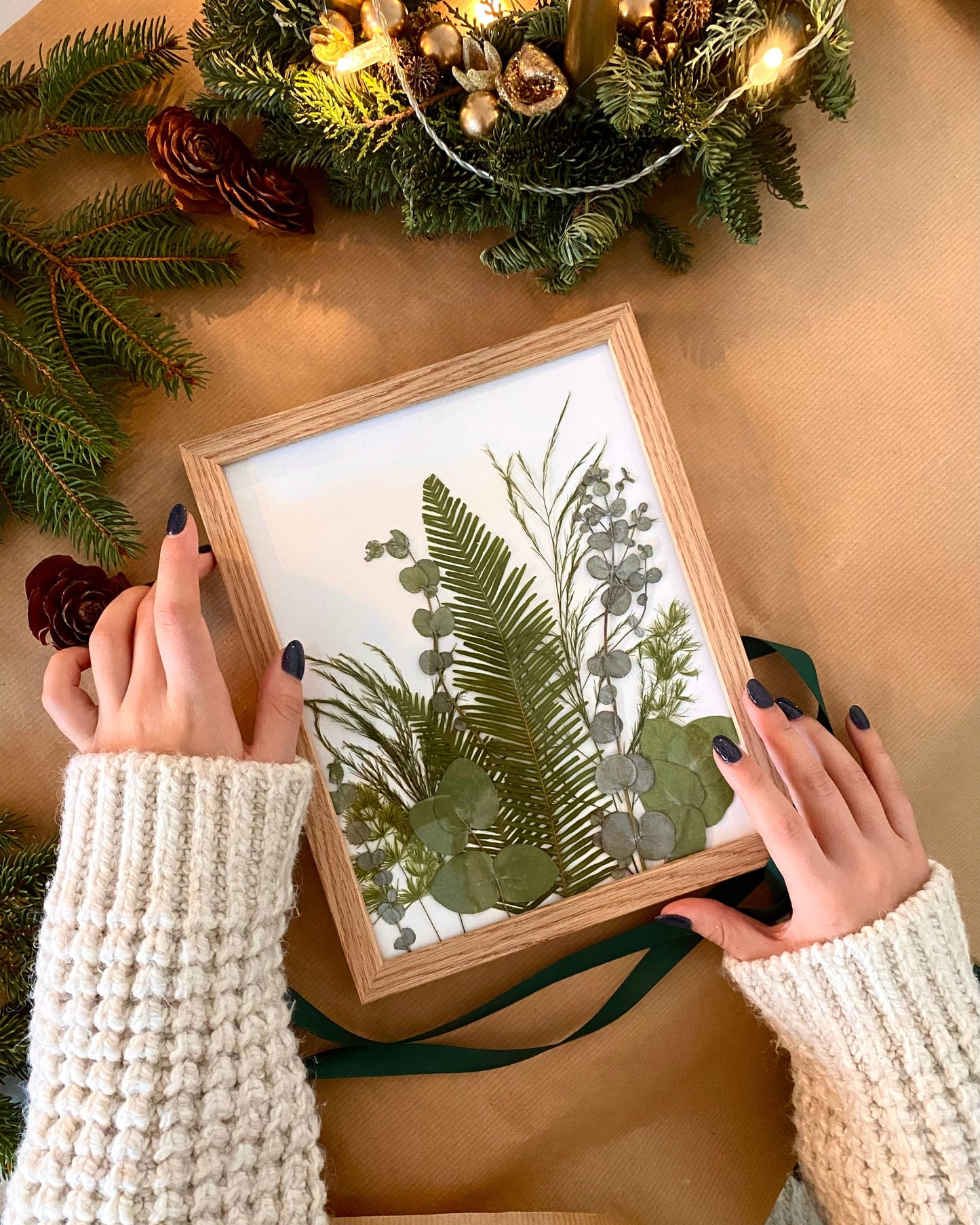 Evergreen Pressed Bouquet 