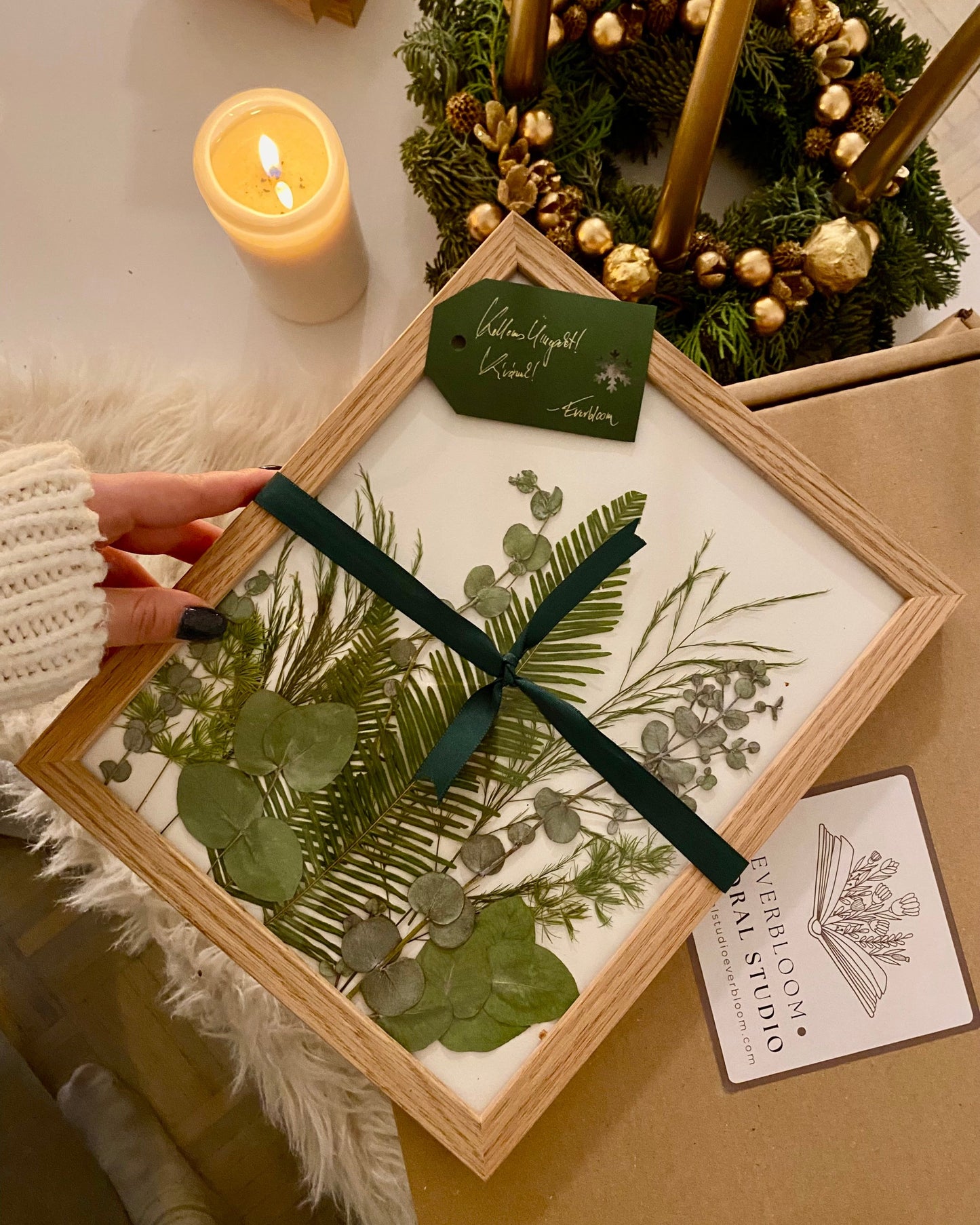 Evergreen Pressed Bouquet 